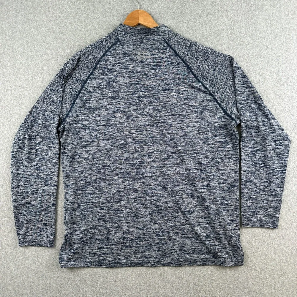 Under Armour Pullover Mens XL‎ Blue HeatGear 1/4 Zip Space Dye Performance Shirt